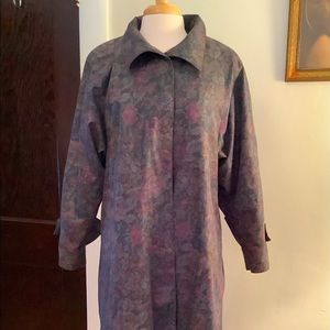 Vintage London fog Woman’s gray floral Coat